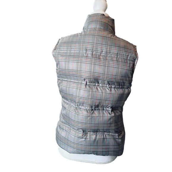 Tommy Hilfiger - Puffer Vest Gray Plaid Zipper Closure, Size: Large - Picture 7 of 16